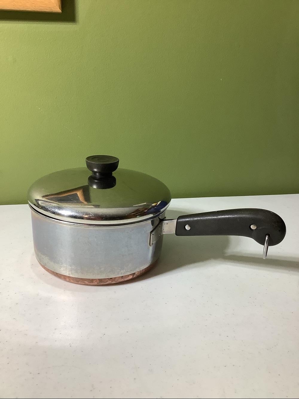 Revere Ware 2 qt. Copper bottom Saucepan with lid